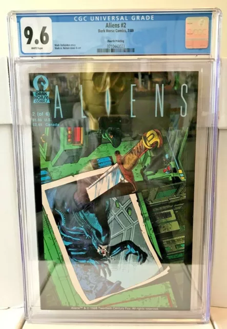 Aliens 2 4Th Print Mondo Rare Cgc 9.6 2Nd Aliens Mcu Dark Horse Comics 1988