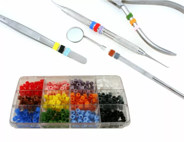 Kit de bande silicone 12 couleurs assorties instrument ID marquage haute température 450F 2