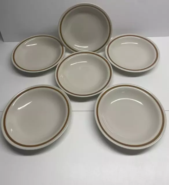 Mountain Wood Stoneware Vanilla Spice Soup Platespasta Bowls Set of 6 ( G67)
