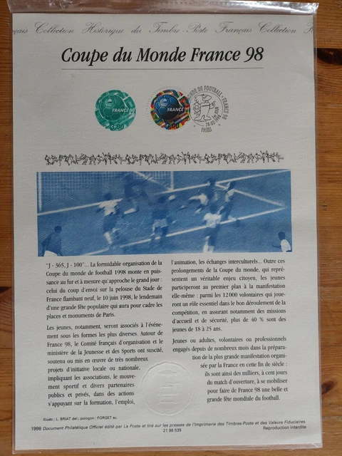 Souvenir Philatélique Premier Jour Coupe Du Monde De Rugby Oblitéré Paris 2007