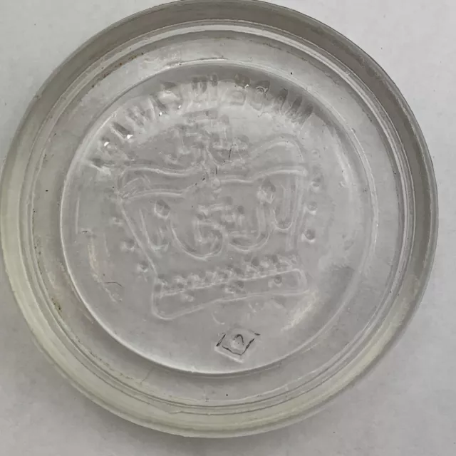 4 Vtg Crown Clear Glass Jar Insert Lid, Canning Jar, Mason Jar Lid Canada 3