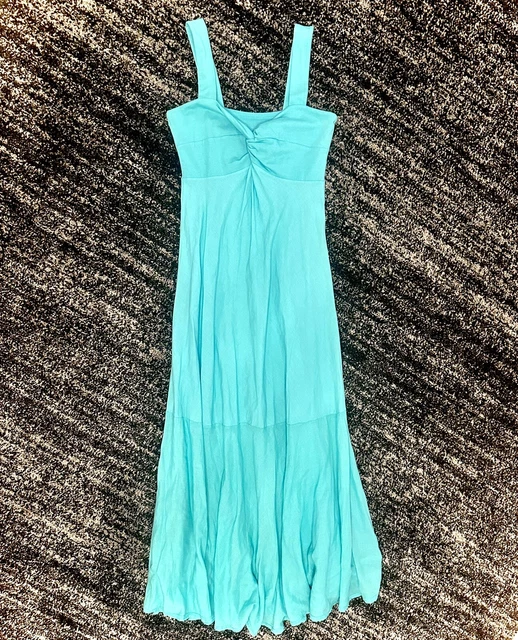 Luna Luz Tiered Sundress in Turquoise Blue SZ Small 🩵NWT🩵