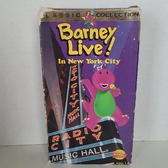 BARNEY LIVE IN New York City VHS Tape 1994 Sing Along Songs Classic ...