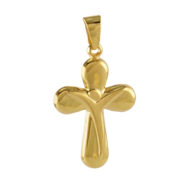 Echt Gold 333 Baby Taufe Kinder Kommunion Firmung Jesus Christus Kreuz Anhänger