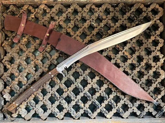 Custom & Handmade Carbon Steel Blade Battle SIRU Sword-Full Tang-28.5-inches. 3