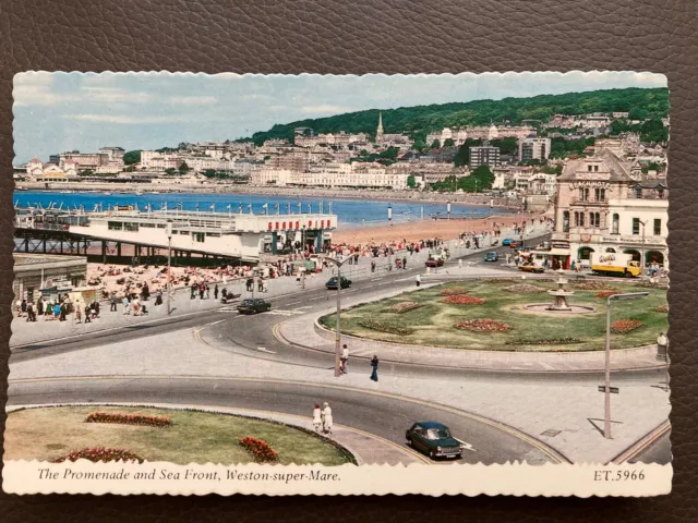 1978 Vintage Postcard - Weston Super Mare - Promenade And Sea Front - Unposted