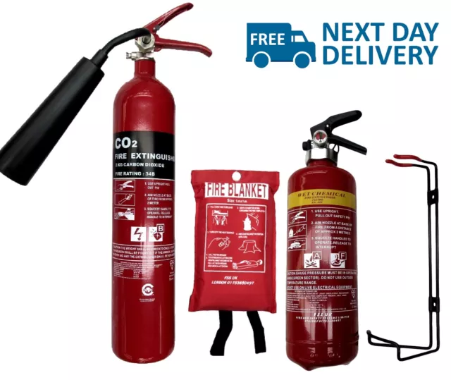Extinguisher+Blanket　FOOD　SMALL　£77.99　CAFE　Fire　Safety　Fire　Van　Mobile　Kitchen　Pack.2X　PicClick　UK