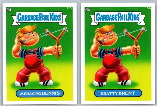 Dennis The Menace Comic Movie Spoof Garbage Pail Kids 2 Card Set
