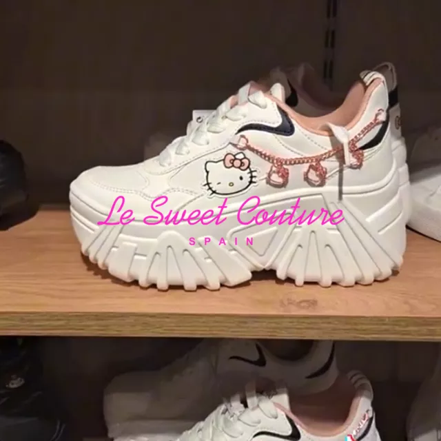 BERSHKA Hello Kitty platform trainers with rhinestone details sneakers  1514/260