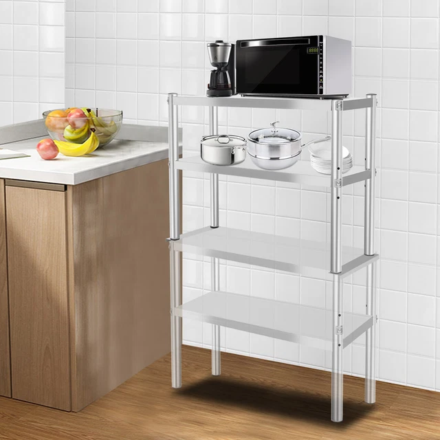 Stainless Steel Adjustable Double Overshelf for Work Table 12x 30” - TOP Mount