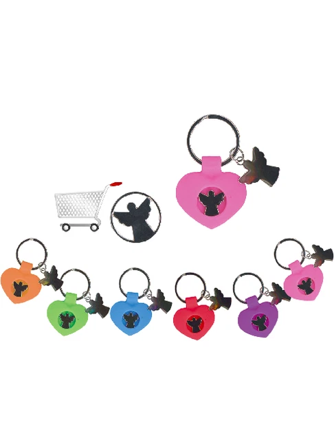 Portachiavi Con Porta Gettone Carrello Spesa - Design Con Sorriso Smile, Pratico E Divertente - Foto 9