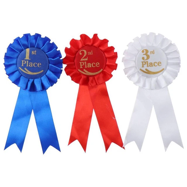 Clicks Ribbons RECOGNITION RIBBONS RIBBON Award Set Prize Ribbon 1st 2nd 3rd Place $12 ...