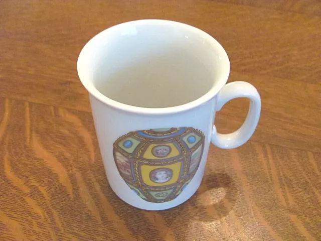 Pre-Owned Email De Limoges Faberge' Egg Coffee Cup ~~ Picture Gallery Design