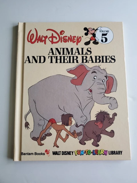 Library Animals Book WALT DISNEY FUN To Learn Library - Animals and Their Babies Book Volume ...