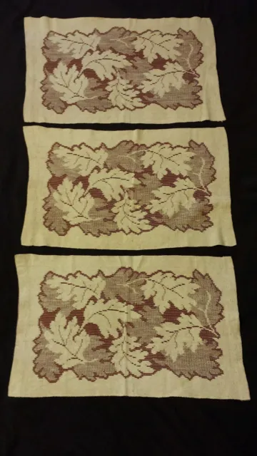 Table Linen: Placemats - Autumn Leaf Design  - lot of 3