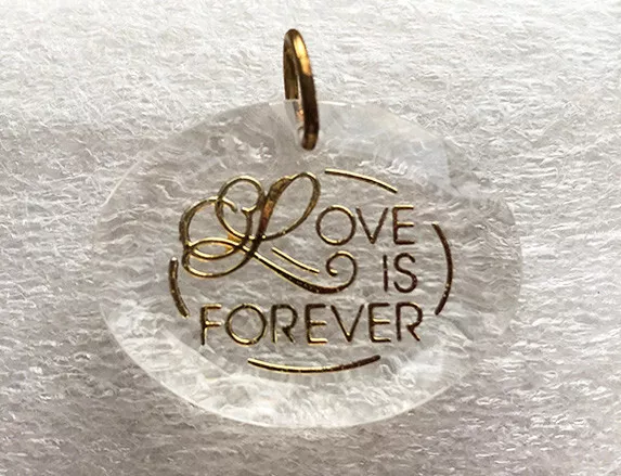 1988 Love Is Forever ~ Vintage Hallmark Miniature Acrylic Ornament