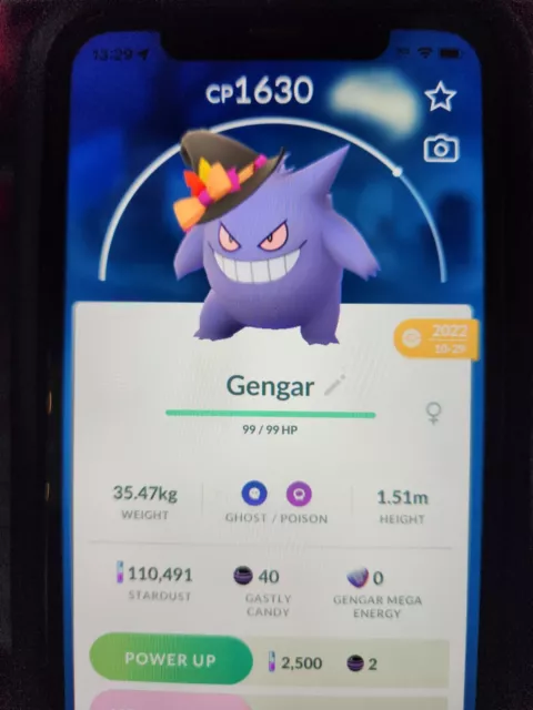 Pokemon Trade GO - Shiny Gengar with Legacy move Lick