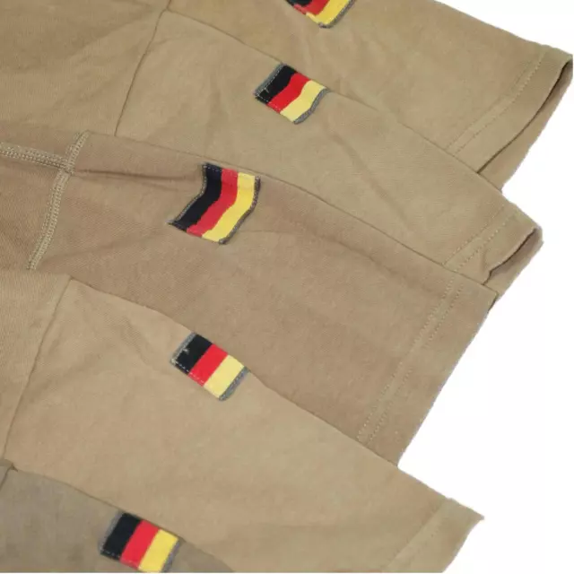 Original Bundeswehr T-Shirt Tropen BW Shirt Unterhemd mit Abzeichen khaki braun 2