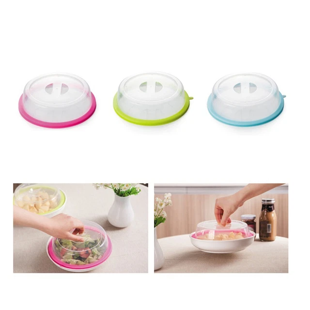 Couvercle Micro-ondes Anti-éclaboussures 20cm - Cloche Alimentaire Transparente PP - Poignée Sure