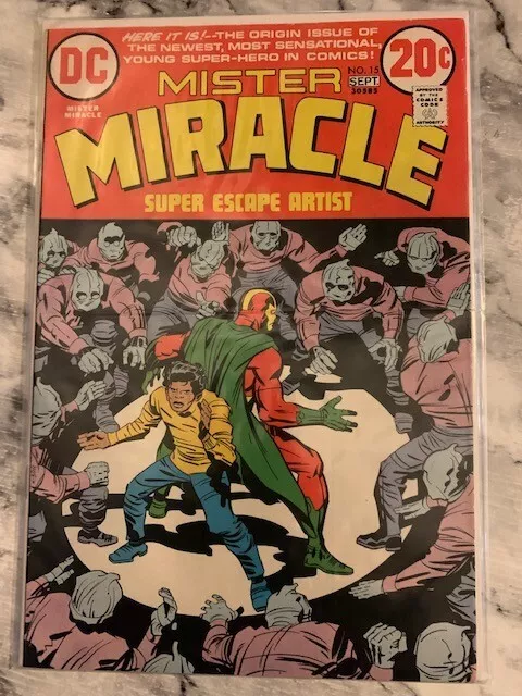 Mister Miracle 15 - 1st App Shilo Norman - DC comics 1973 FI 1st Print Hot Key