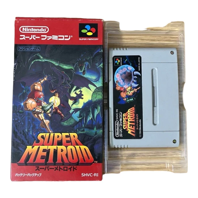 SUPER METROID BOX Nintendo SNES SFC Super Famicom Testée Japon Version ...