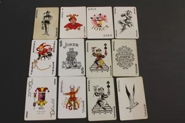 Vintage Single Swap Jokers Playing Cards  Lot of 12