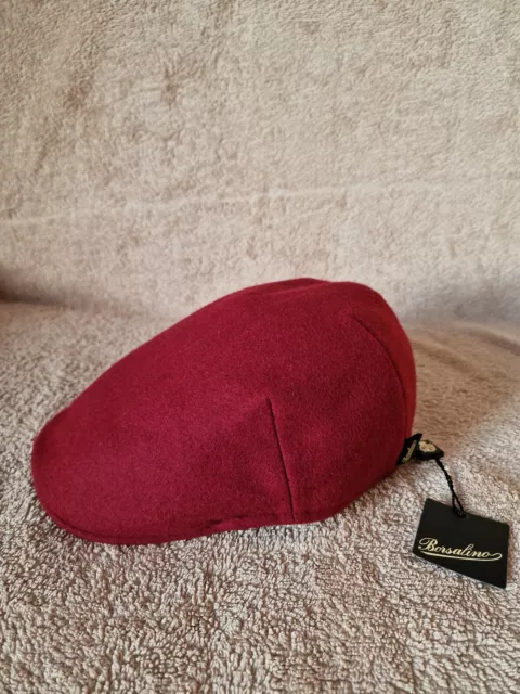 Cappello/Berretto Borsalino becco d’oca taglia 59 rosso - NUOVO con ETICHETTA