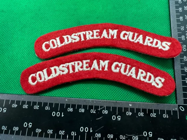 Coldstream Guards British Army Shoulder Titles Pair - WW2 Onwards Pattern