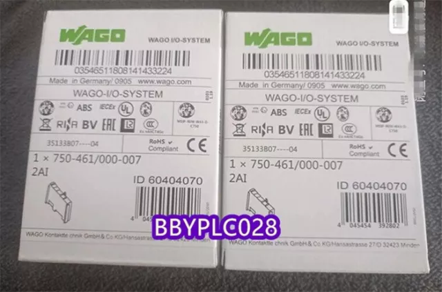 New In Box WAGO 750-461/000-007 2-channel analog input module