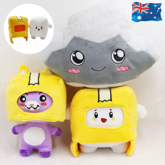 Foxy & Boxy & Rocky Plush Toy Lankybox Removable Soft Stuffed Doll Xmas Gift AU