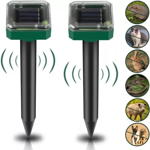 Garden Solar Snake Repeller Multi Pulse Ultrasonic Solar Powered Pest Repellent.