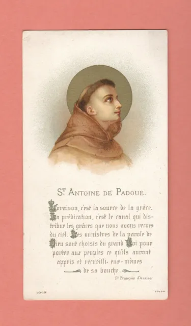 Santino S.antonio Di Padova Canivet Pieuse Holycard Andachtsbild