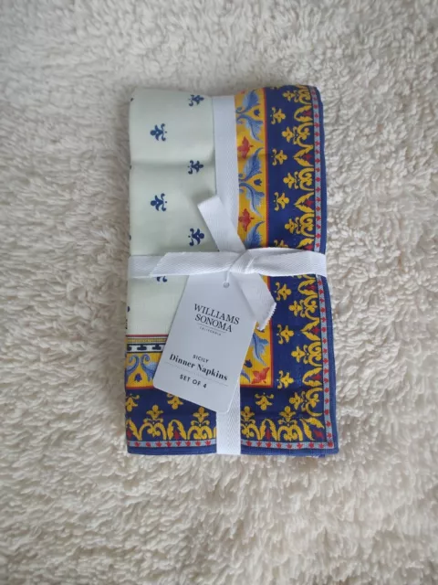 Williams Sonoma Sicily Napkins Set of 4 brand new