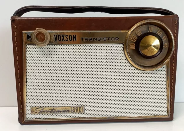 Rara Voxon 728 Radio A Transistor In Cuoio Anni 60 Ottime Condizioni Vedi Foto