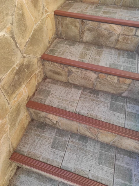 5 piezas (600x50x20 cm) Escalera antideslizante nariz adhesivo escalera antideslizante escalón