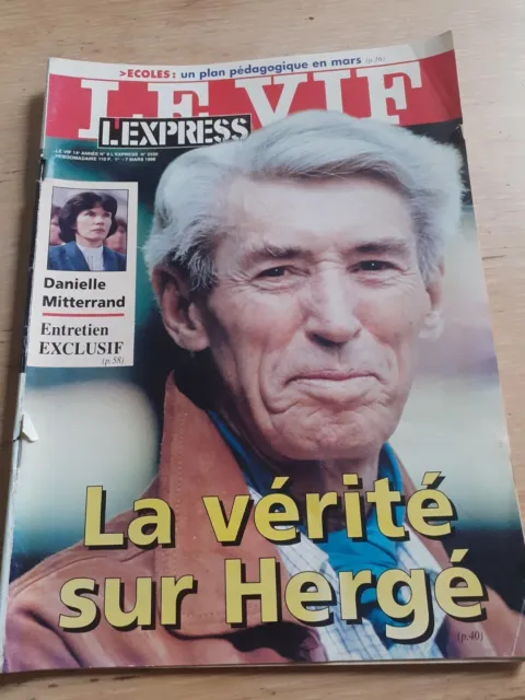 Magazine Le Vif L'Express 7 mars 1996 n°2330 Hergé Tintin Mitterand Israël