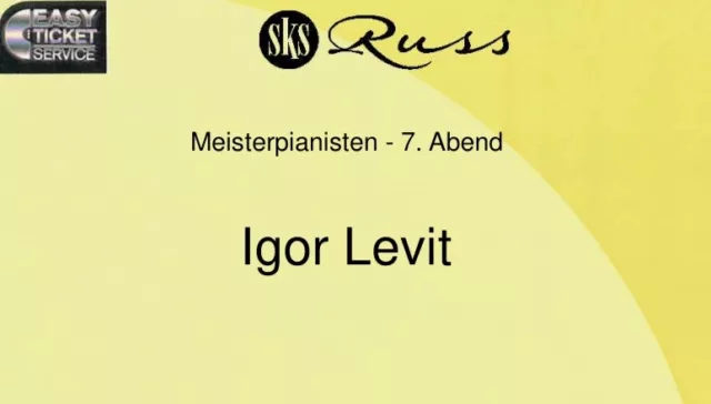 2 Tickets Igor Levit in Stuttgart am 27.02.24 unter Einkaufspreis