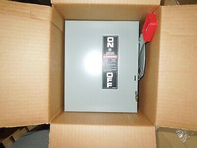 GE THN3361 Heavy Duty Safety Switch Non-Fusible 30A 3P 600V NEMA 1 Indoor New