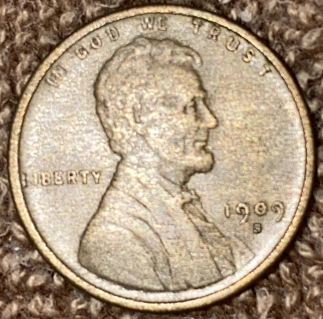 1 US Lincoln Wheat Cent Penny Roll 1909-S/1909 VDB BU+ RD (50 Coins) Old Vintage 4
