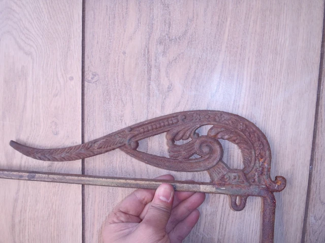Vintage Cast Iron Curtain Rod Ends Fancy Ornate