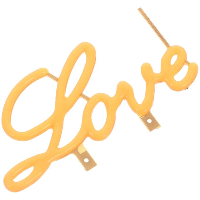 WARM WHITE LOVE LED Neon Sign Yellow Light Up Letters for Wedding and