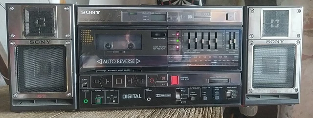 SONY CFD-5 BOOMBOX "CASSETTE And CD PLAYER NOT WORKING", Radio Stations Works