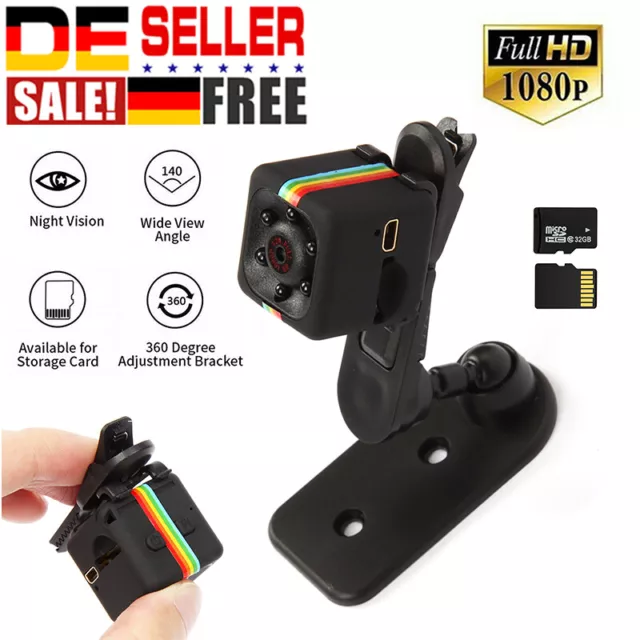 Full HD 1080p Mini Camera Night Vision Sport DV Video Recorder Camcorder DE