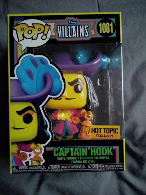 Funko Pop! Disney Villains Captain Hook #1081 Black Light Hot