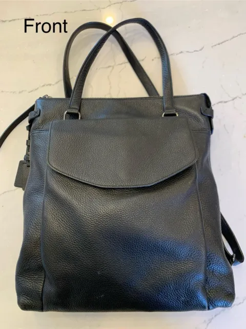 Tumi Handbag convertible Backpack~ Full Grain Leather; Dark Brown