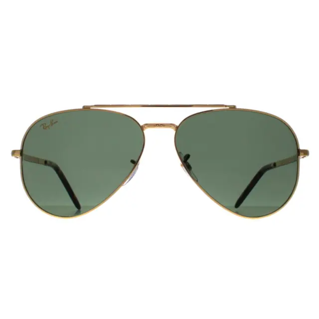 Ray-Ban Sunglasses RB3625 New Aviator 919631 Polished Gold Green 58mm