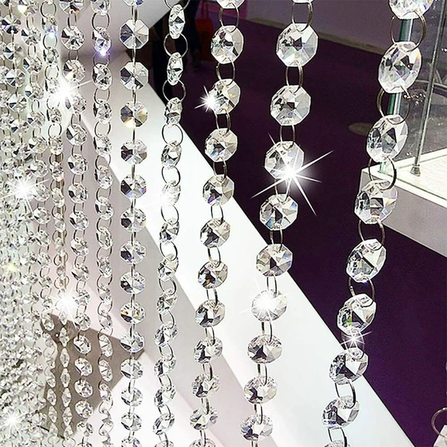 1 X Garland Diamond Acrylic Crystal Bead String Curtain Wedding Party Decoration
