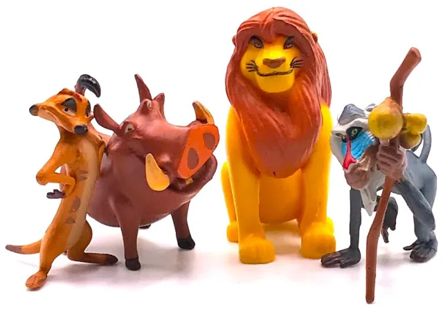TIMON & PUMBAA & MUFASA & RAFIKI Figure Set LION KING Disney PVC TOY Playset!