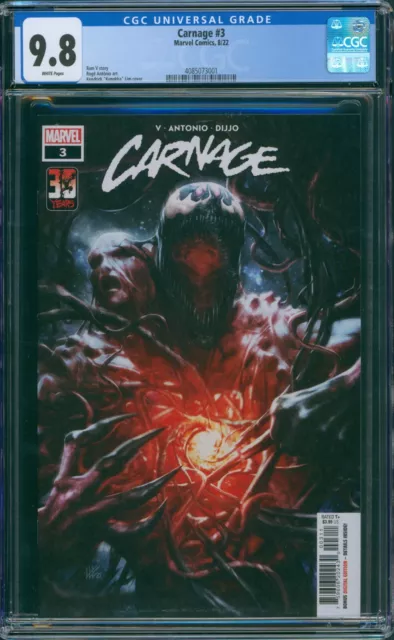 Carnage # 3 CGC 9.8 Kendrick Lim Cover A Marvel 2022