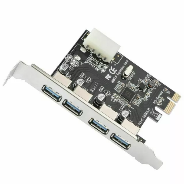 PCI-E to USB 3.0 4-Port PCI Express Expansion Card Adapter Hub VIA 5Gbps 3